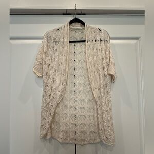 Maurices Cream Open Knit Cardigan